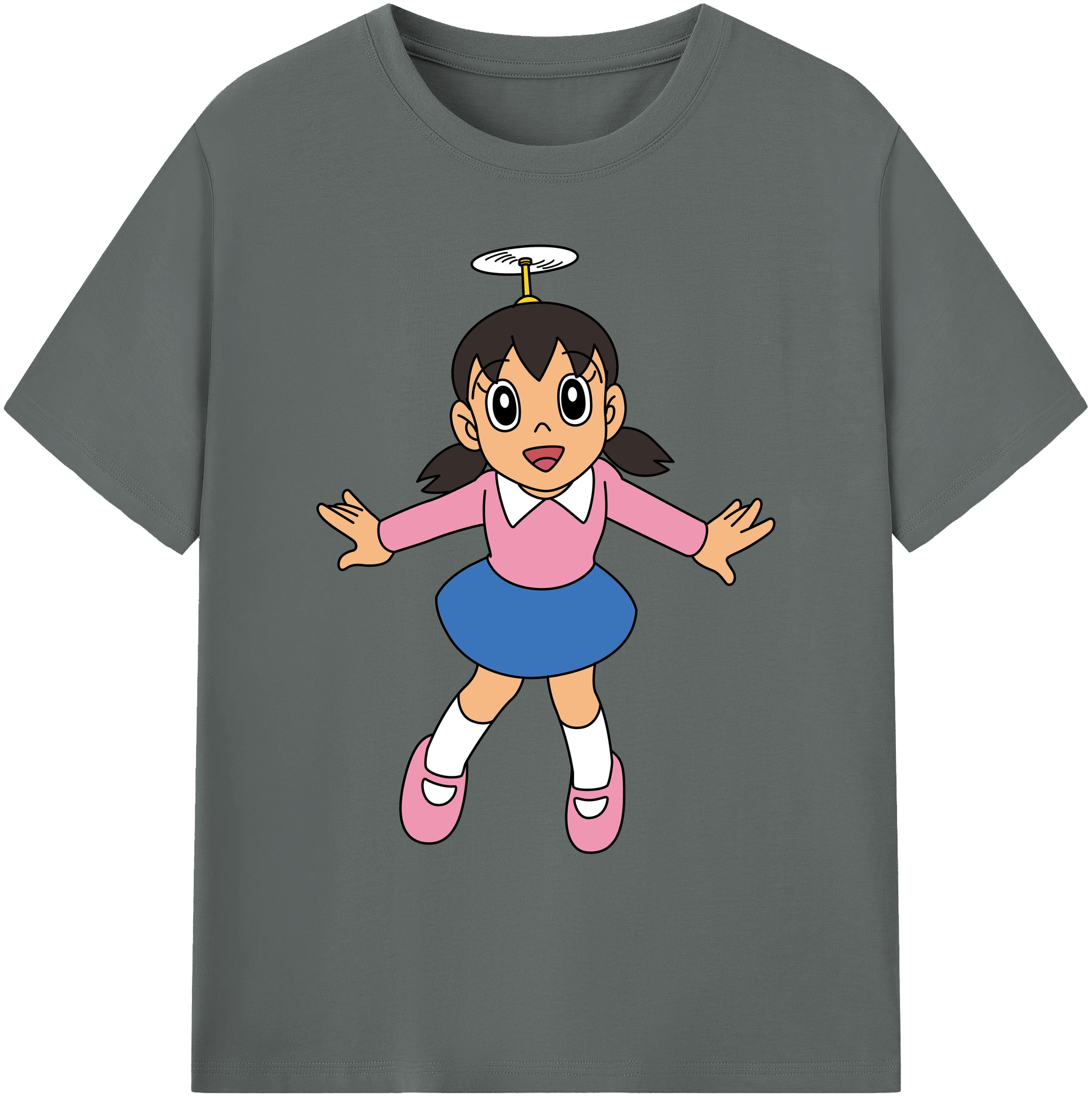 （画像用） ドラえもん みなもと しずか Doraemon Shizuka Minamoto 綿100％ メンズ半袖Tシャツ｜肌触りやわらか＆通気性